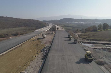 NORTHERN MARMARA MOTORWAY WORKS HAVE BEEN VIEWED FROM AIR.